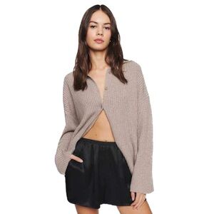 Reformation Val Silk Short size XL in black